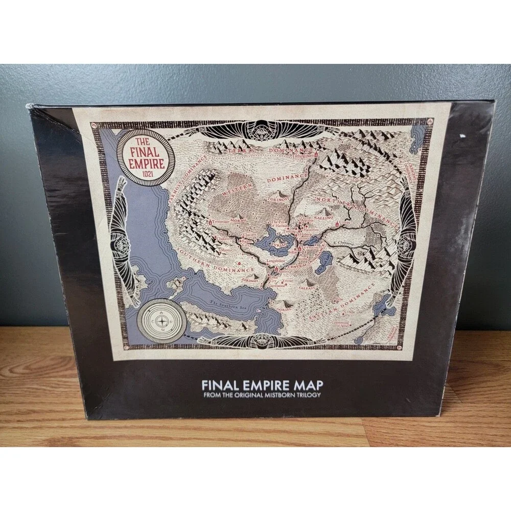 Dragonsteel Mistborn Trilogy Final Empire Map 1000 Puzzle Brandon Sanderson